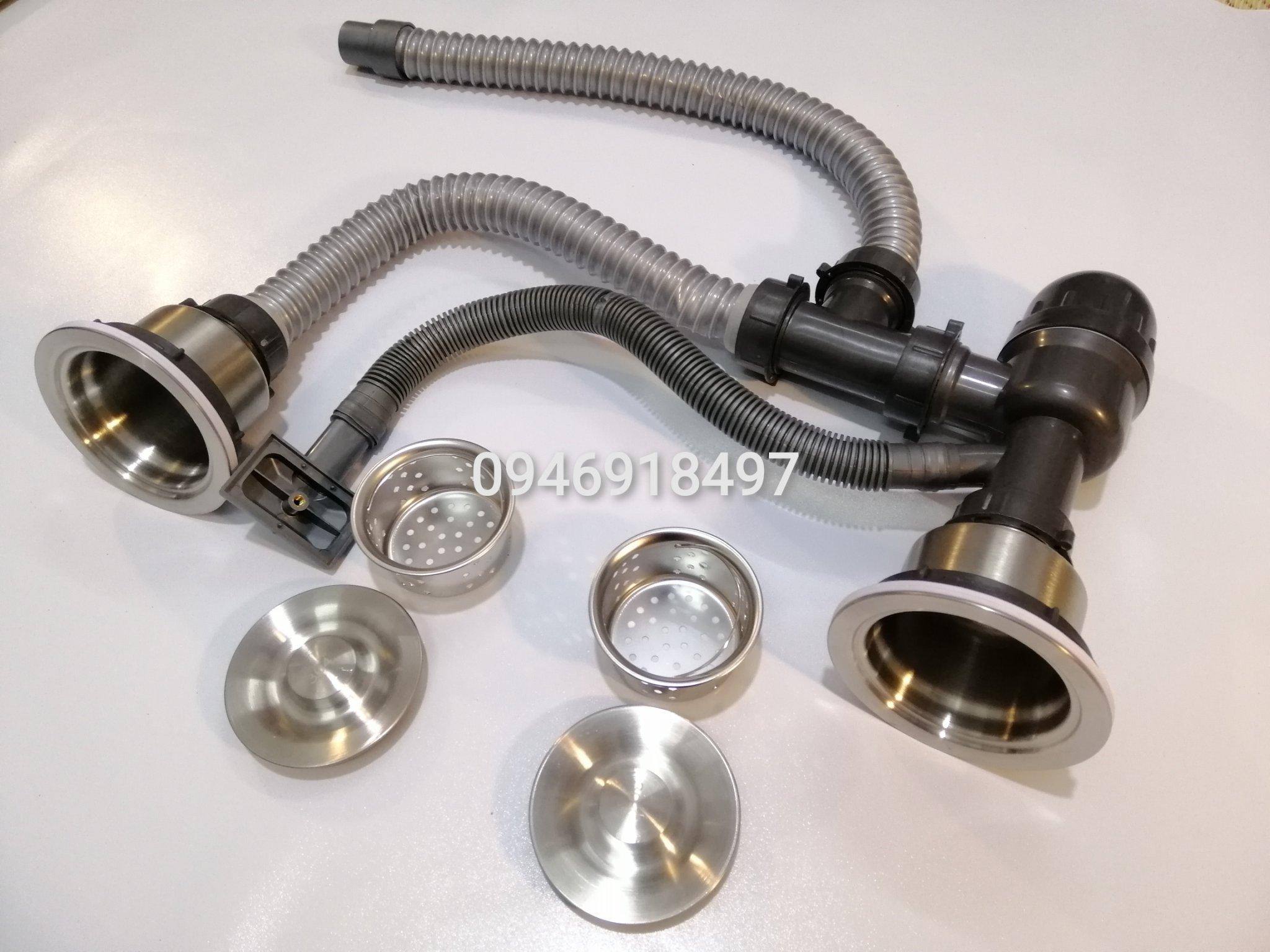 xi phông chậu rửa bát 2 hố