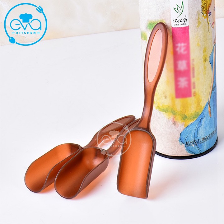 [HCM]Combo 2 Muỗng Múc Trà Nhựa Nâu Teaspoon