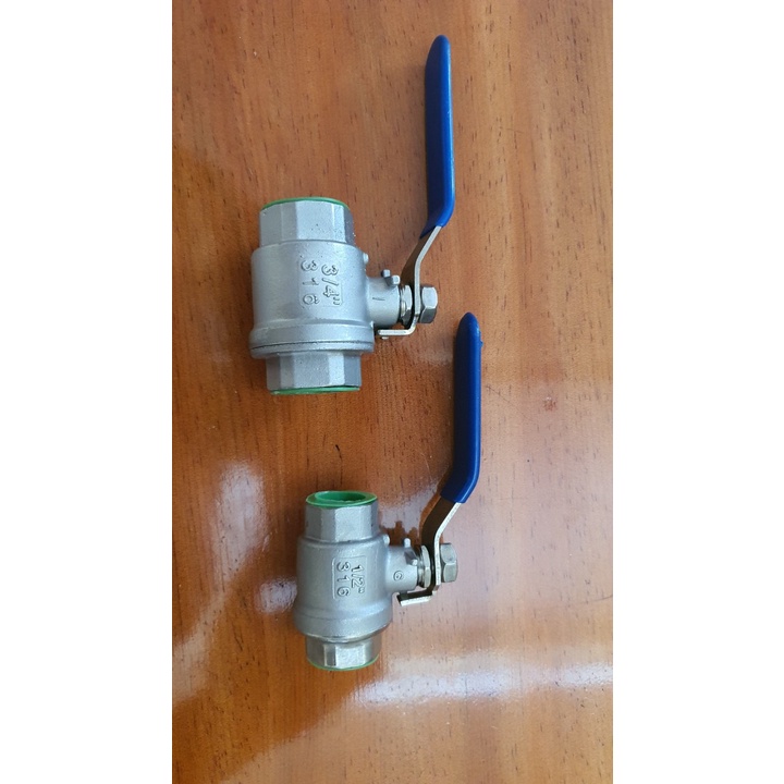 VAN BI GẠT 2 ĐẦU REN TRONG INOX 316 PHI 21, PHI 27
