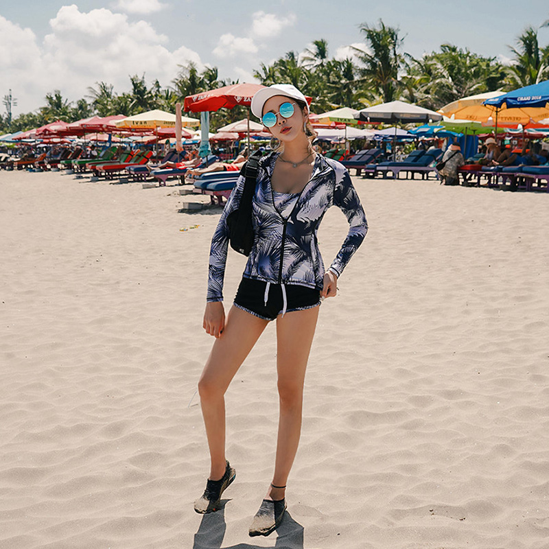 [HCM]Đồ bơi nữ tay dài kèm áo crop top