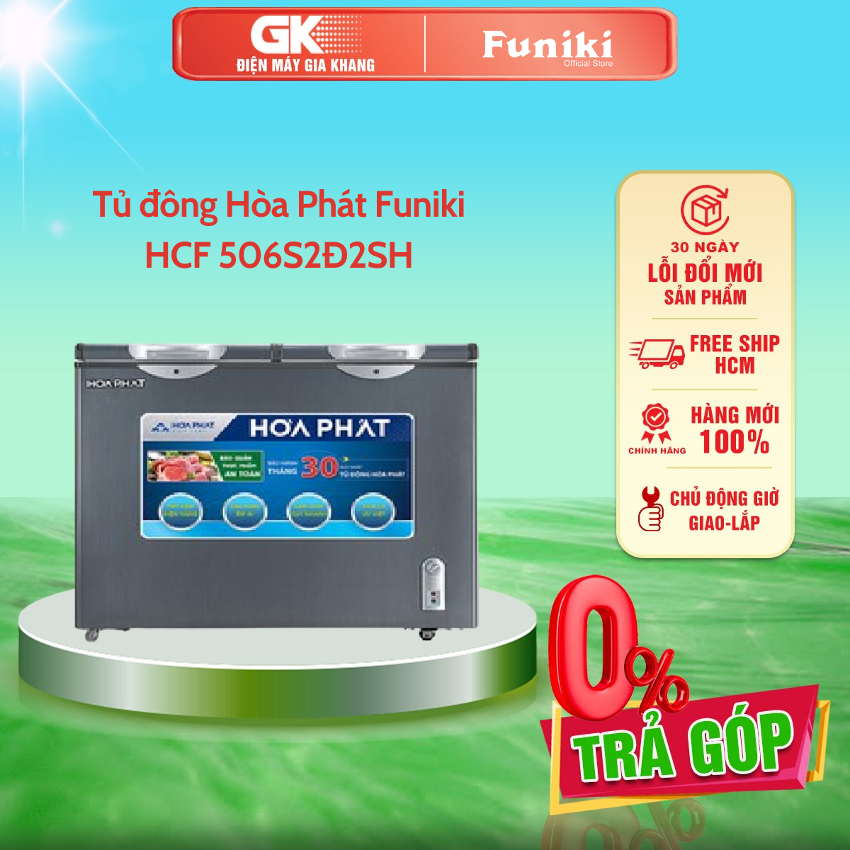 Tủ đông - mát hòa phát funiki hcf 506s2đ2sh 205l