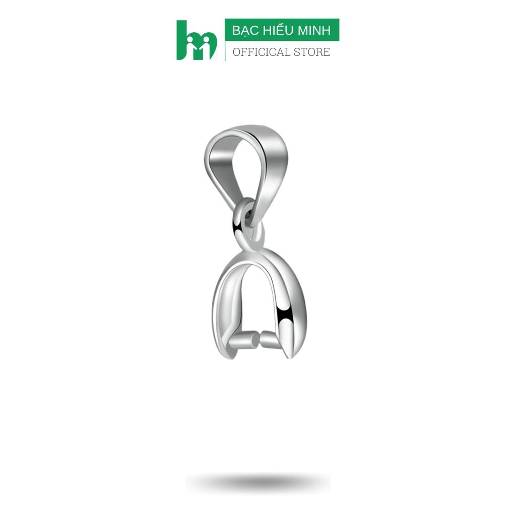 Móc bạc làm mặt dây chuyền đá phong thủy bạc hiểu minh mmb002