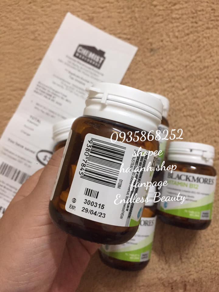 Vitamin B12 Blackmores 75 viên mẫu mới