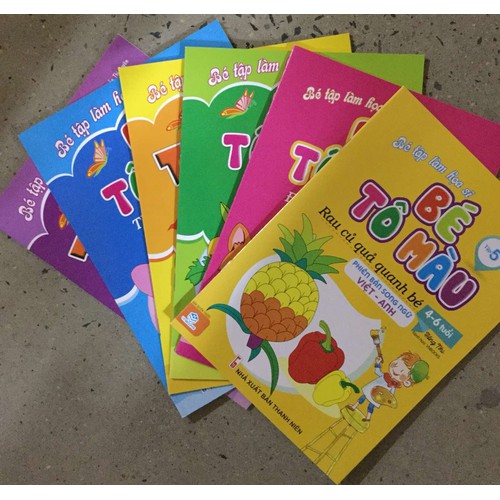Bé tập làm họa sĩ - bé tô màu - túi 6 cuốn dành cho bé 3-5 tuổi