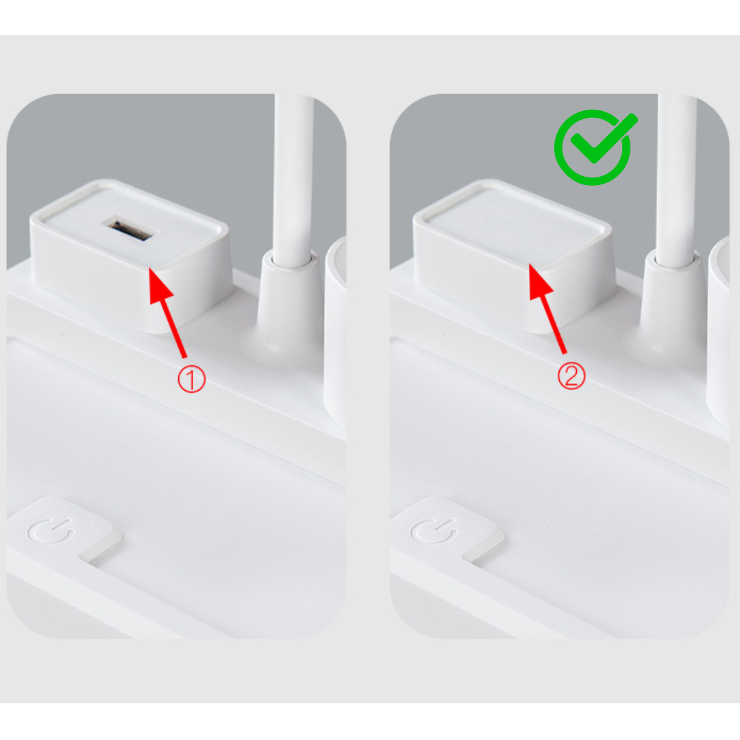 Đèn học để bàn đa năng, đèn led chống cận với 3 màu sáng có cổng usb và hộp đựng bút