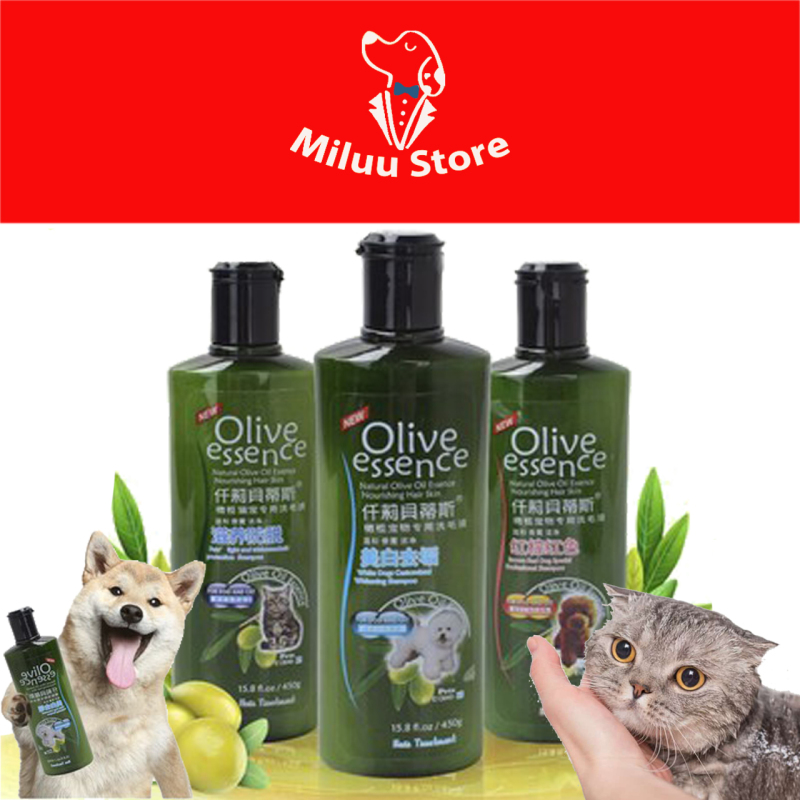 Sữa tắm chó mèo Olive Essence cao cấp, chiết xuất từ thảo dược tự nhiên 450ml [ HÀNG LOẠI 1 ]