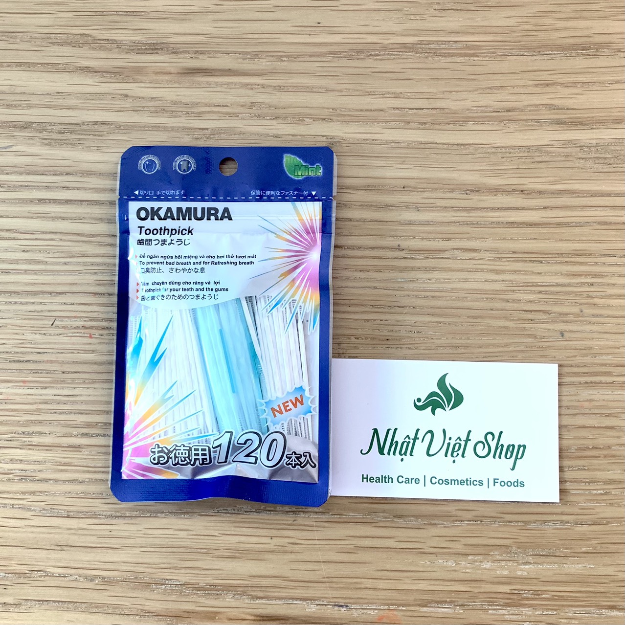 Combo 3 bịch Tăm Nhựa Okamura Toothpick (120 cây)