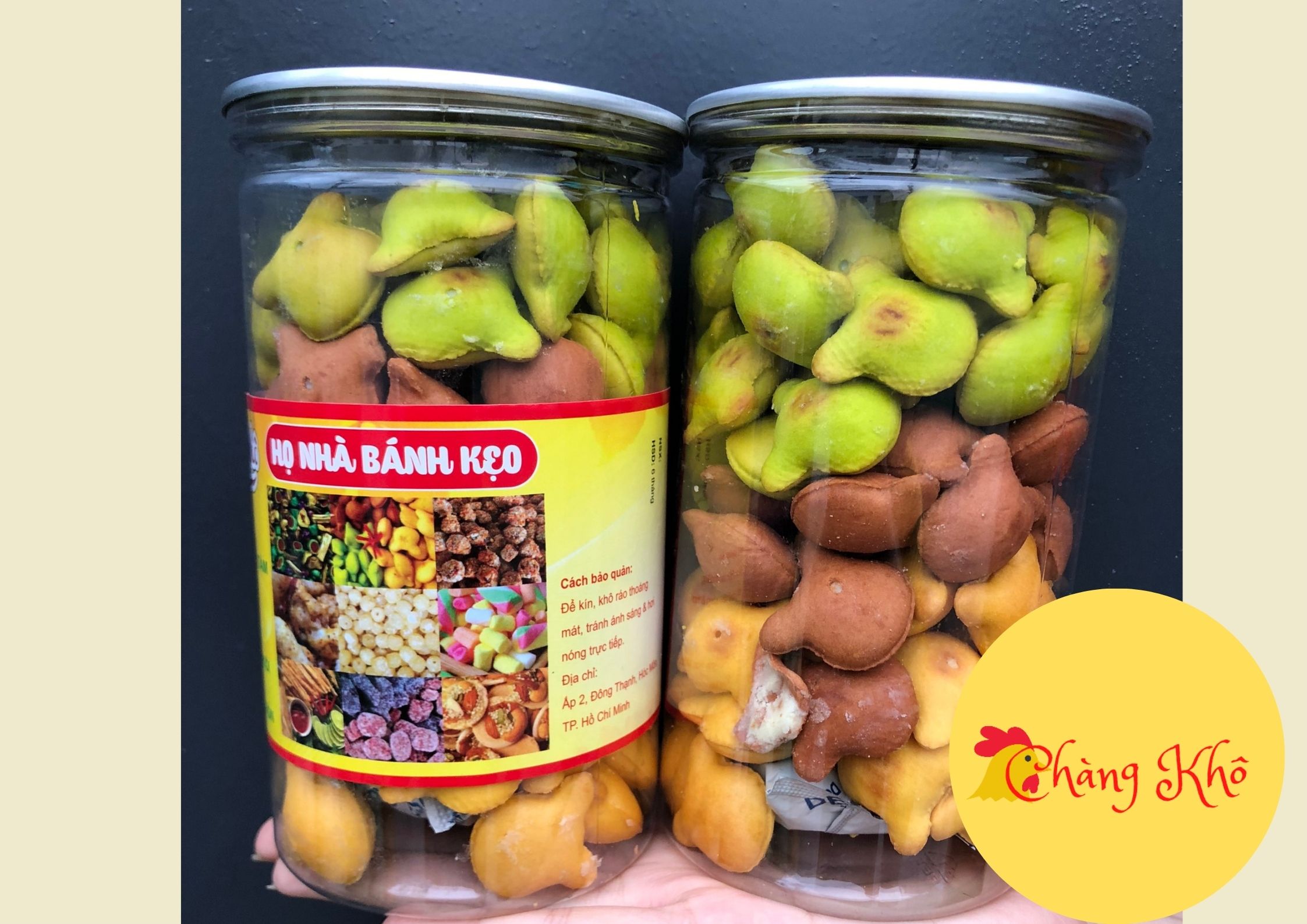 (Combo 2 hủ ) 700g BÁNH GẤU MIX 3 VỊ (350g/hũ)