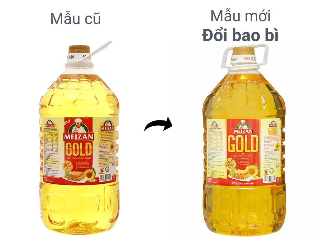 Dầu ăn cao cấp Meizan Gold can 5 lít