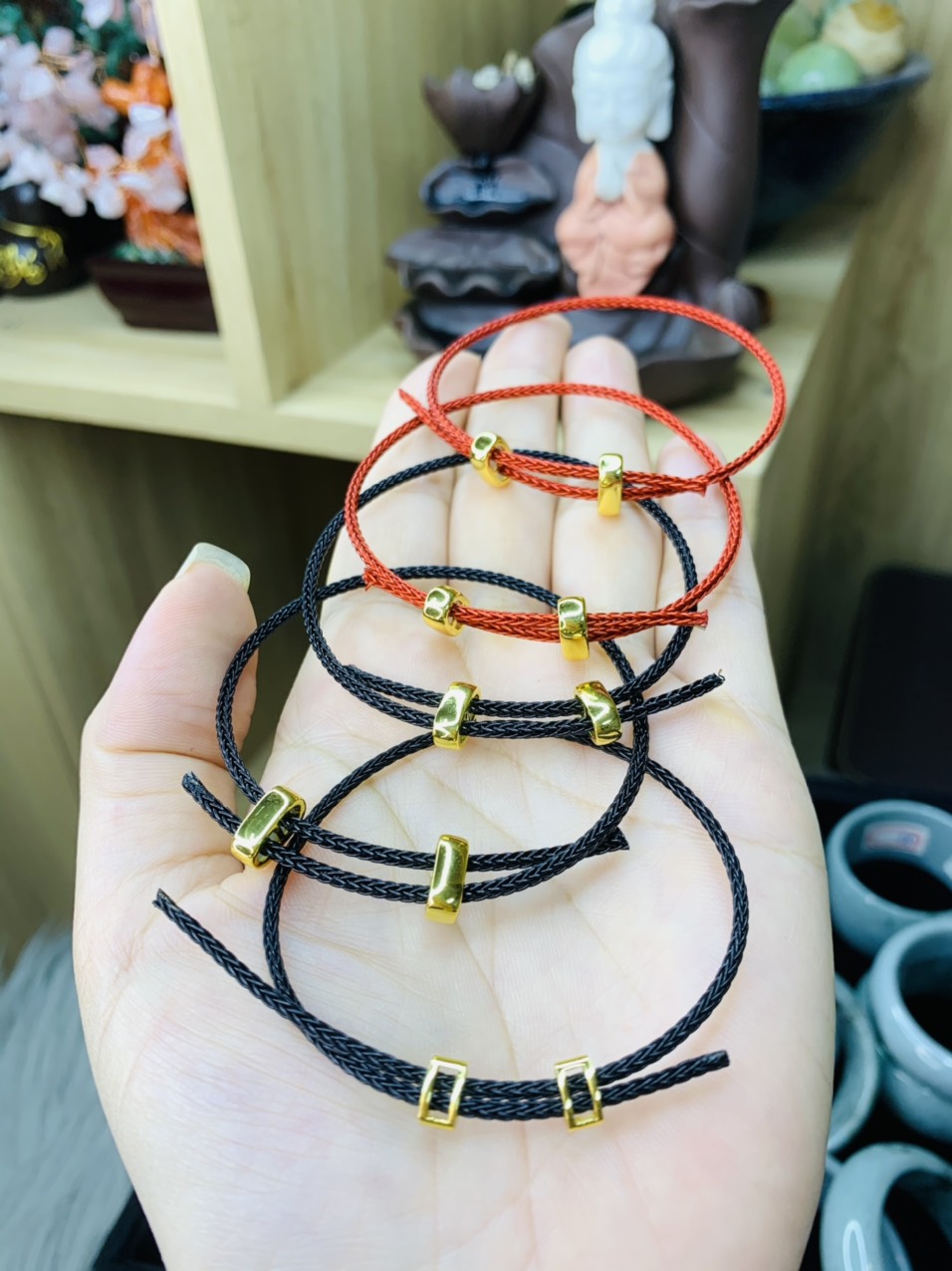 Vòng tay dây thép đeo charm [TẶNG CHẶN CAO SU]