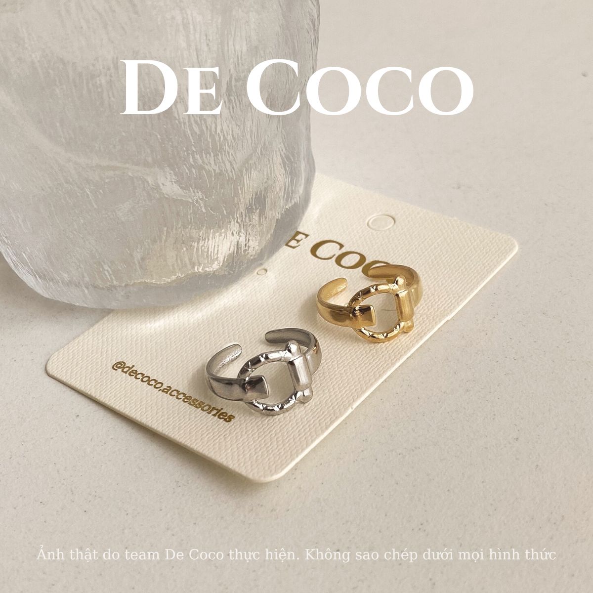 [KHÔNG ĐEN GỈ] Nhẫn titanitum Oxy De Coco