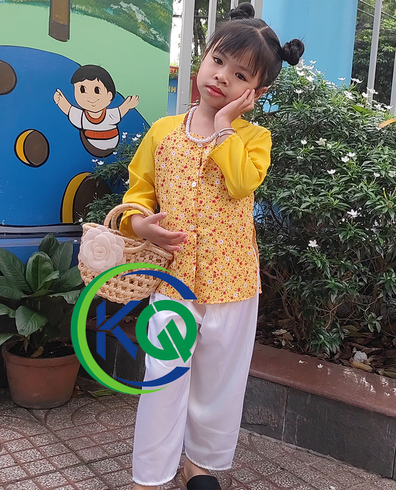 Bộ Áo Bà Ba Bé Gái Truyền Thống