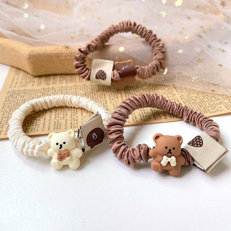 Set 2 dây cột tóc gấu thắt nơ phiên bản Hàn Quốc