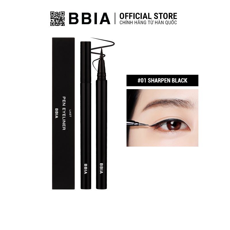 Kẻ mắt nước đều màu, chống nước, dễ tẩy trang BBIA Last Pen Eyeliner 0.6g