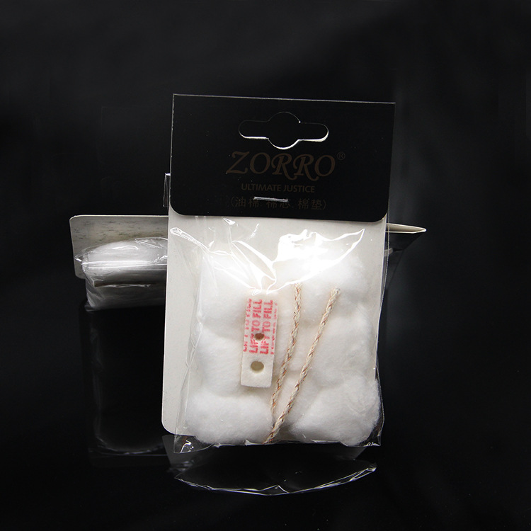 combo bông, bấc, đế lót  bật lửa xăng đá hàng đẹp zoro