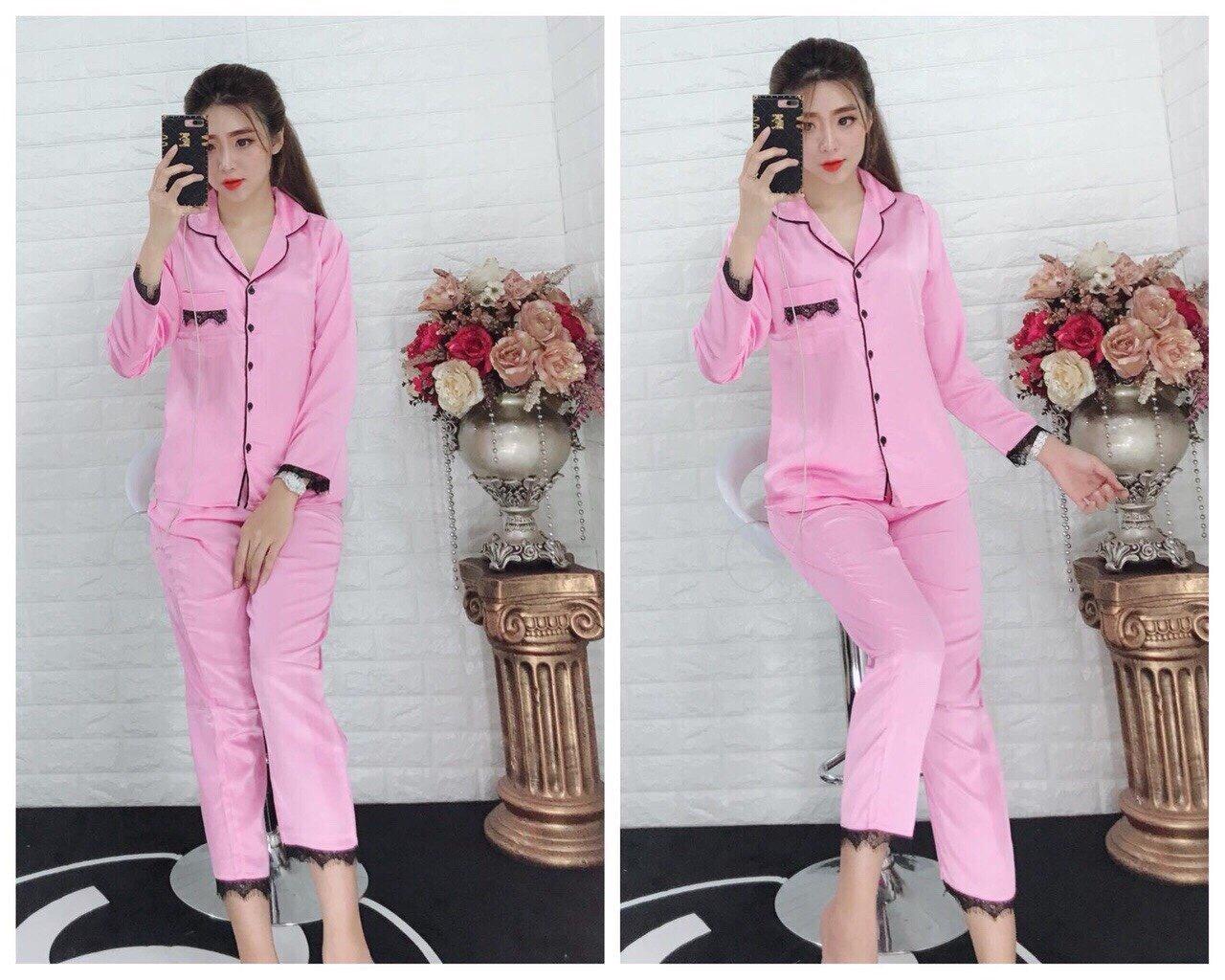 ĐỒ BỘ PIZAMA DÀI  TRƠN CHO NỮ