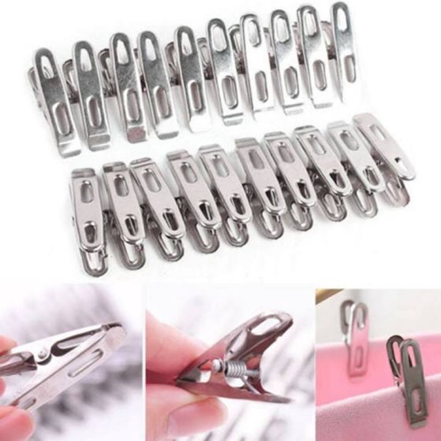 SET 16 KẸP QUẦN ÁO INOX CAO CẤP