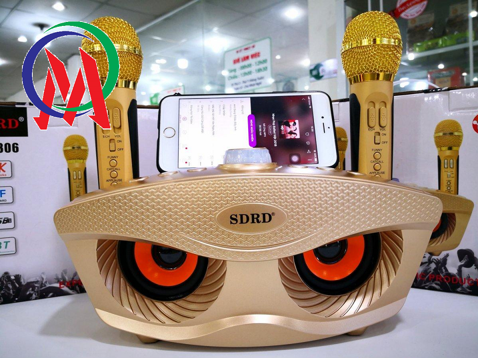 [HCM]LOA KARAOKE SD-306 KÈM 2 MIC KHÔNG DÂY