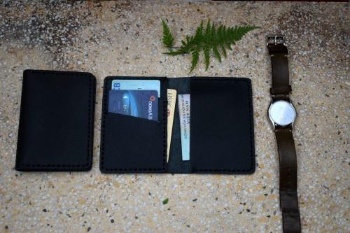 Ví nhỏ handmade da thật Galaxy Store GVM01 (Đen)