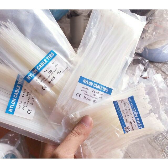 Dây Rút Nhựa 35cm (Trắng - Đen)