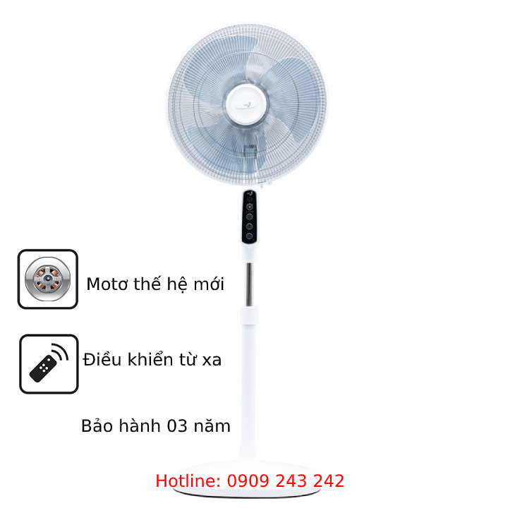 Quạt đứng remote cao cấp Asia D16028