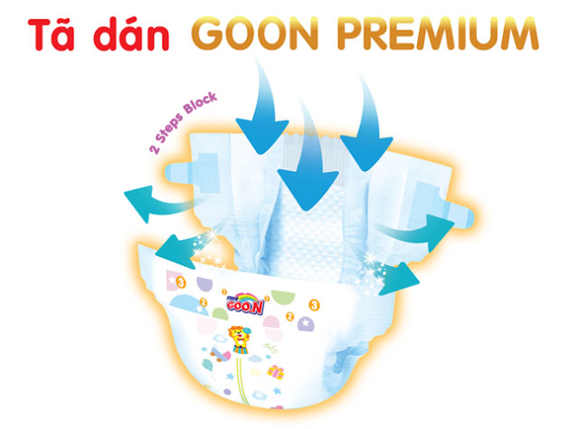100 miếng tã dán sơ sinh Goon Premium size NB (3-5kg)