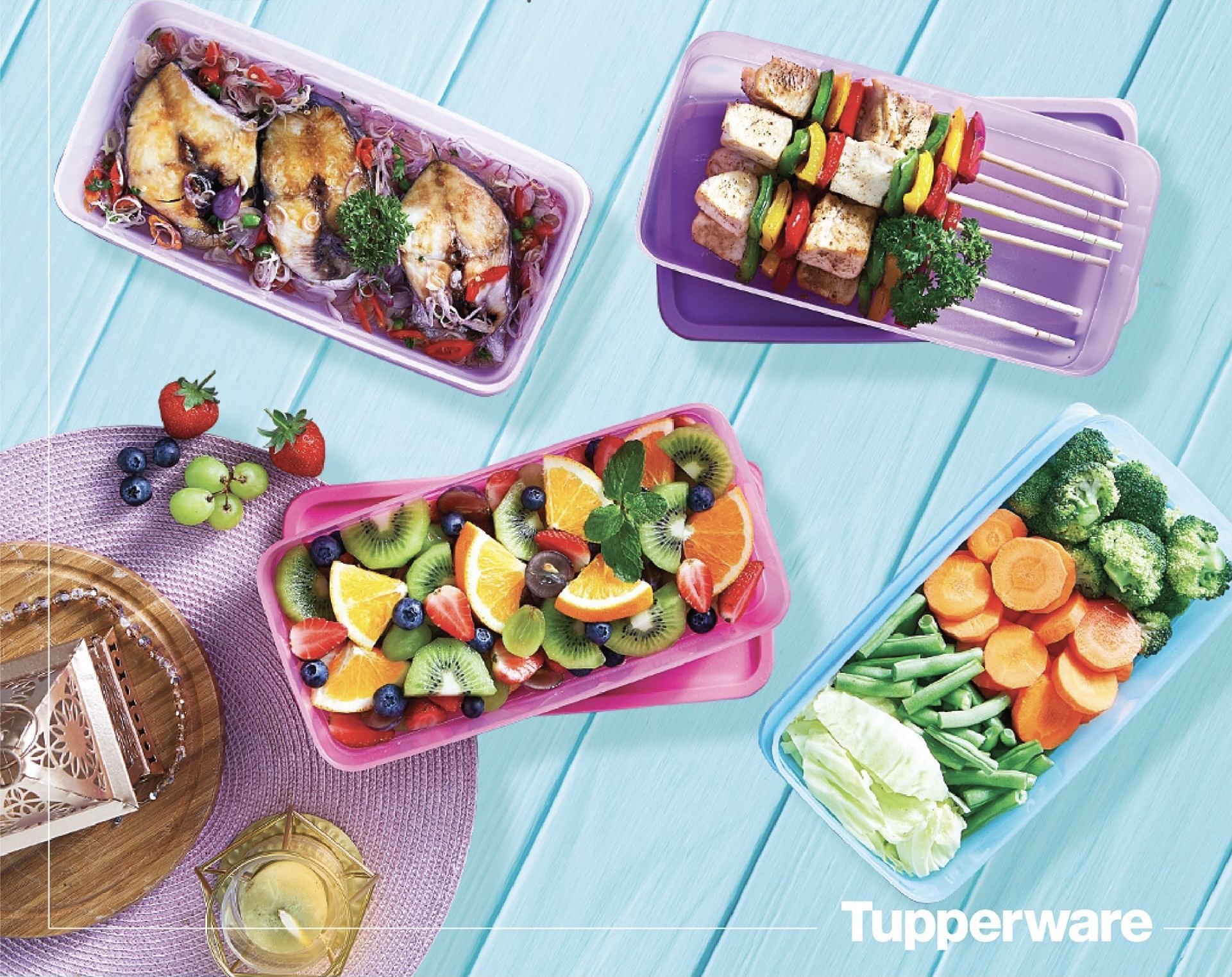 Hộp Bảo Quản Thực Phẩm Tupperware Pak N Stor (set 4)
