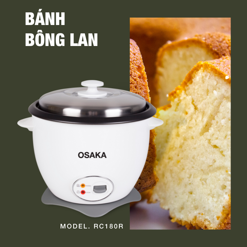 Nồi cơm điện OSAKA RC-180R 1.8 Lít - Nắp rời