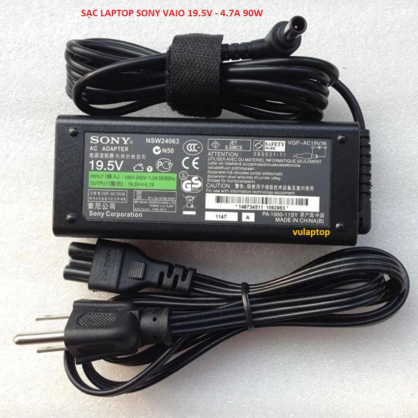 Sạc laptop sony vaio vpcea vpceb vpcec vpcee vpcef 19.5v 4.7a
