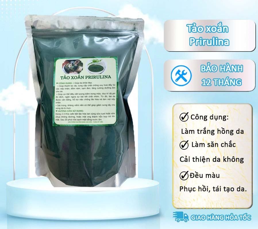 Mặt nạ tảo xoắn nhật bản đắp mặt và dùng cấy nano. dưỡng trắng da dùng trong spa