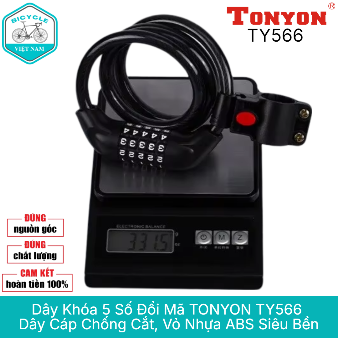 Tonyon Ty566 5-Digit Code Changing Bicycle Lock – Safe, Durable, Easy to Use