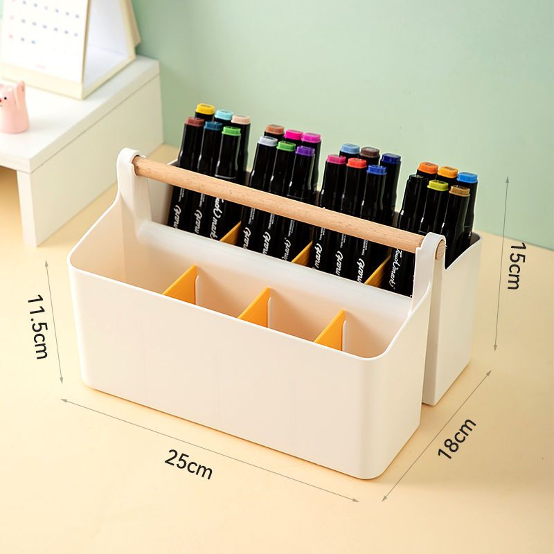 Hộp đựng bút cầm tay, bút phân ngăn, bút màu nước, bút chì, hộp sắp xếp văn phòng phẩm, đồ lặt vặt ký túc xá phòng khách, hộp đựng đồ để bàn