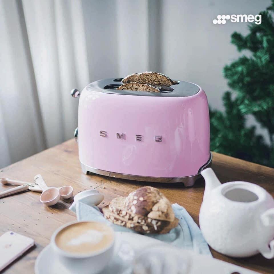 [Trả góp 0%][Hàng nội địa Đức] MÁY NƯỚNG BÁNH MỲ SMEG TOASTER TSF01 (blue mint hồng)