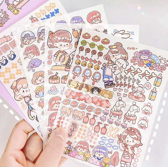 Gói 4 Tấm Sticker Dán Nhiều Hình Cute