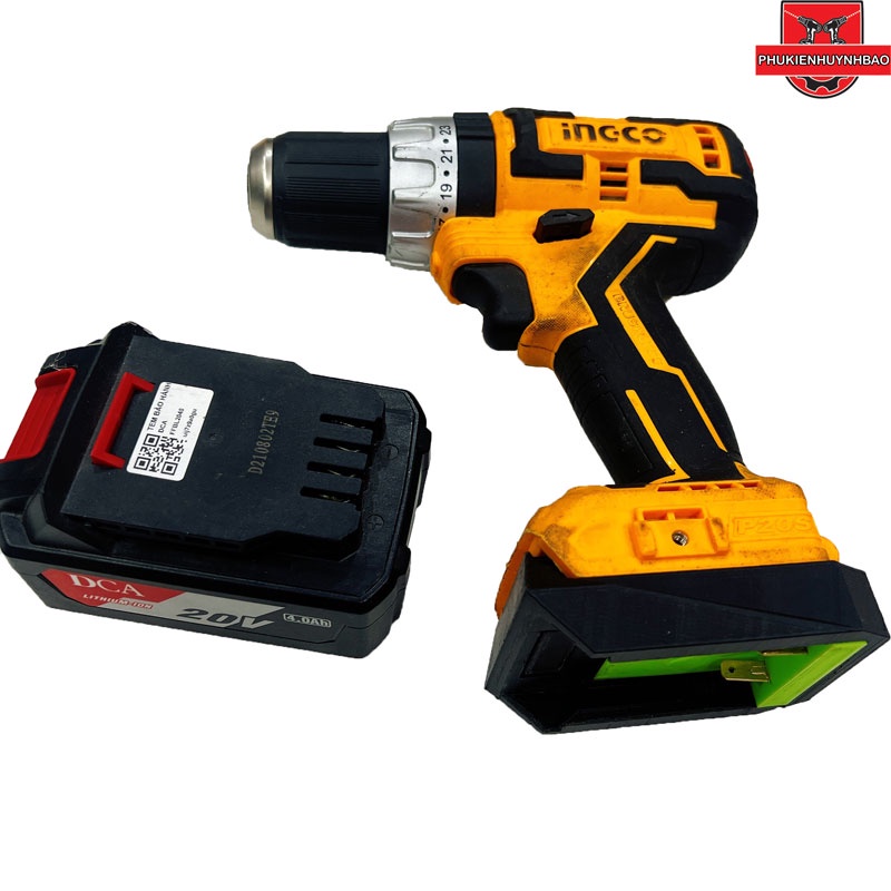 Ngàm Đế Chuyển Pin DCA 20V ( DONGCHEN ) Sang Máy Ingco Total