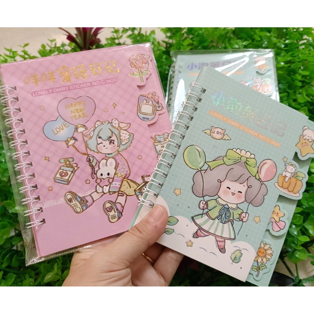 LỐC SỔ LÒ XO 9 STICKER KUTE DÀNH CHO TRẺ EM