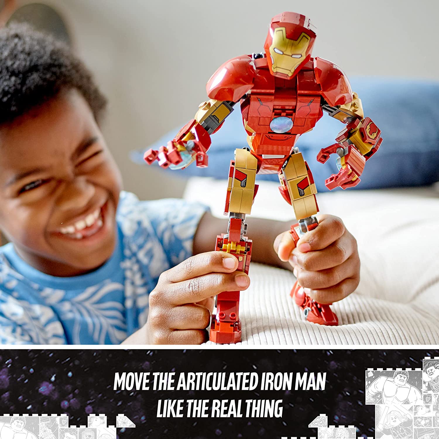[HAPPY BRICKS] - LEGO  MARVEL AVENGERS - 76206 - NGƯỜI SẮT -  IRON MAN FIGURE
