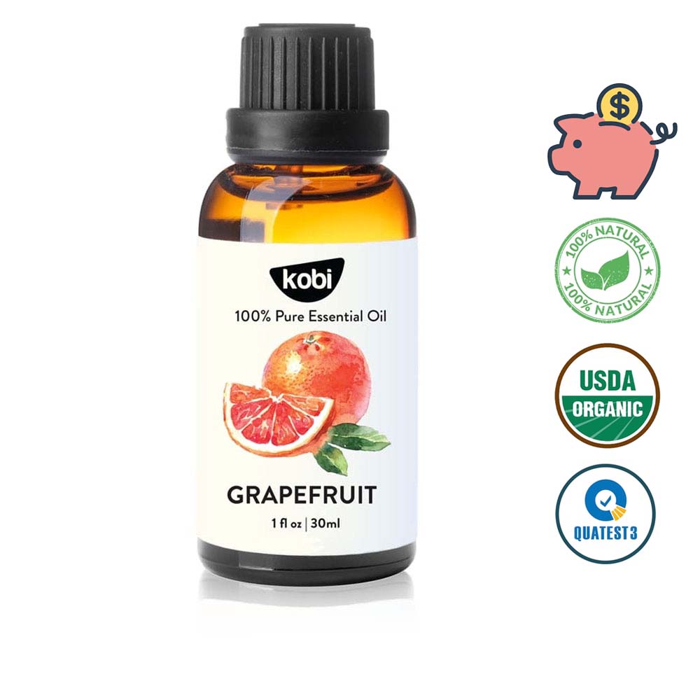 Tinh dầu bưởi Kobi Grapefruit essential oil nguyên chất giúp kích thích mọc tóc, giảm rụng tóc, xông phòng hiệu quả -30ml