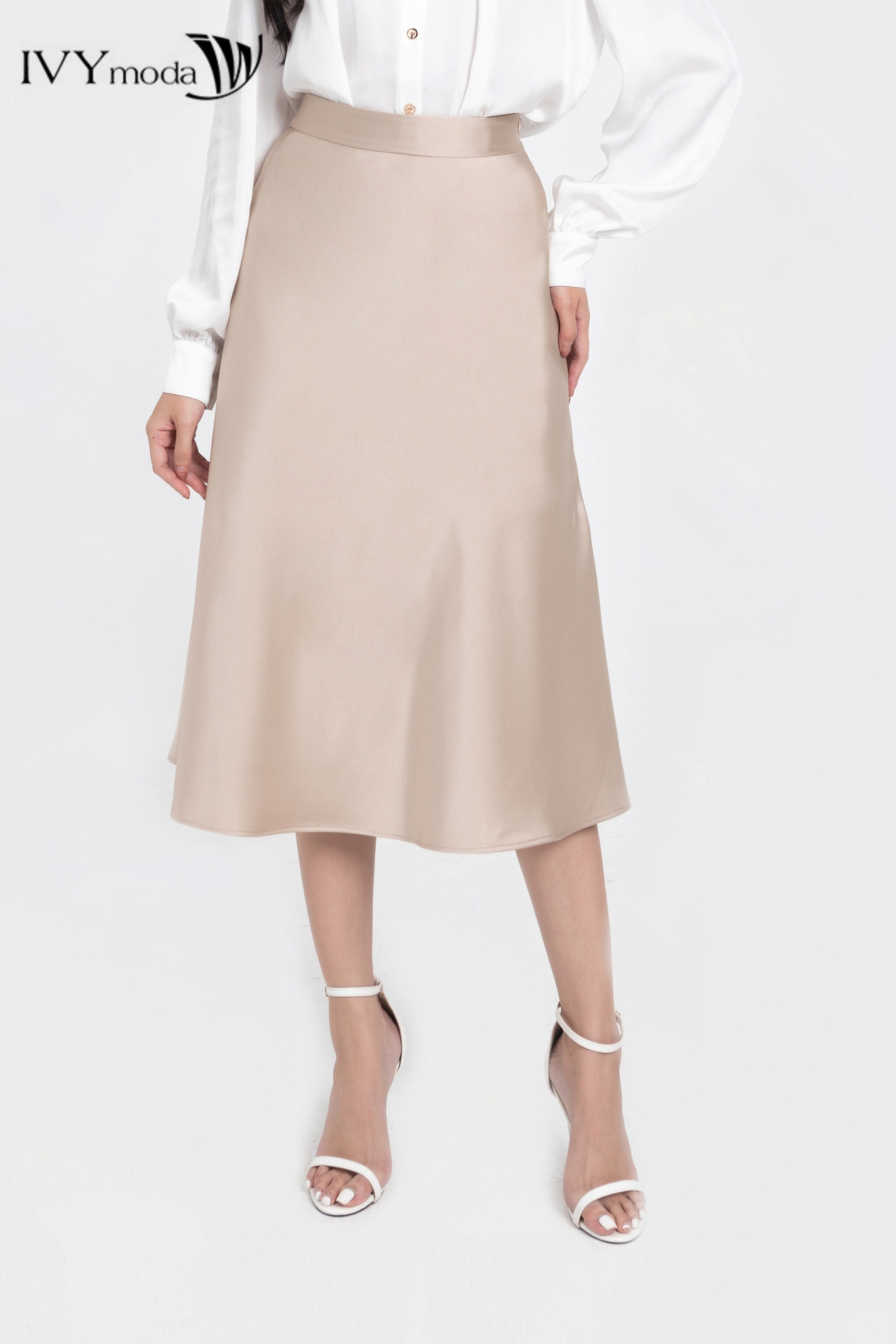 Chân váy lụa 2 lớp IVY moda MS 31M7997