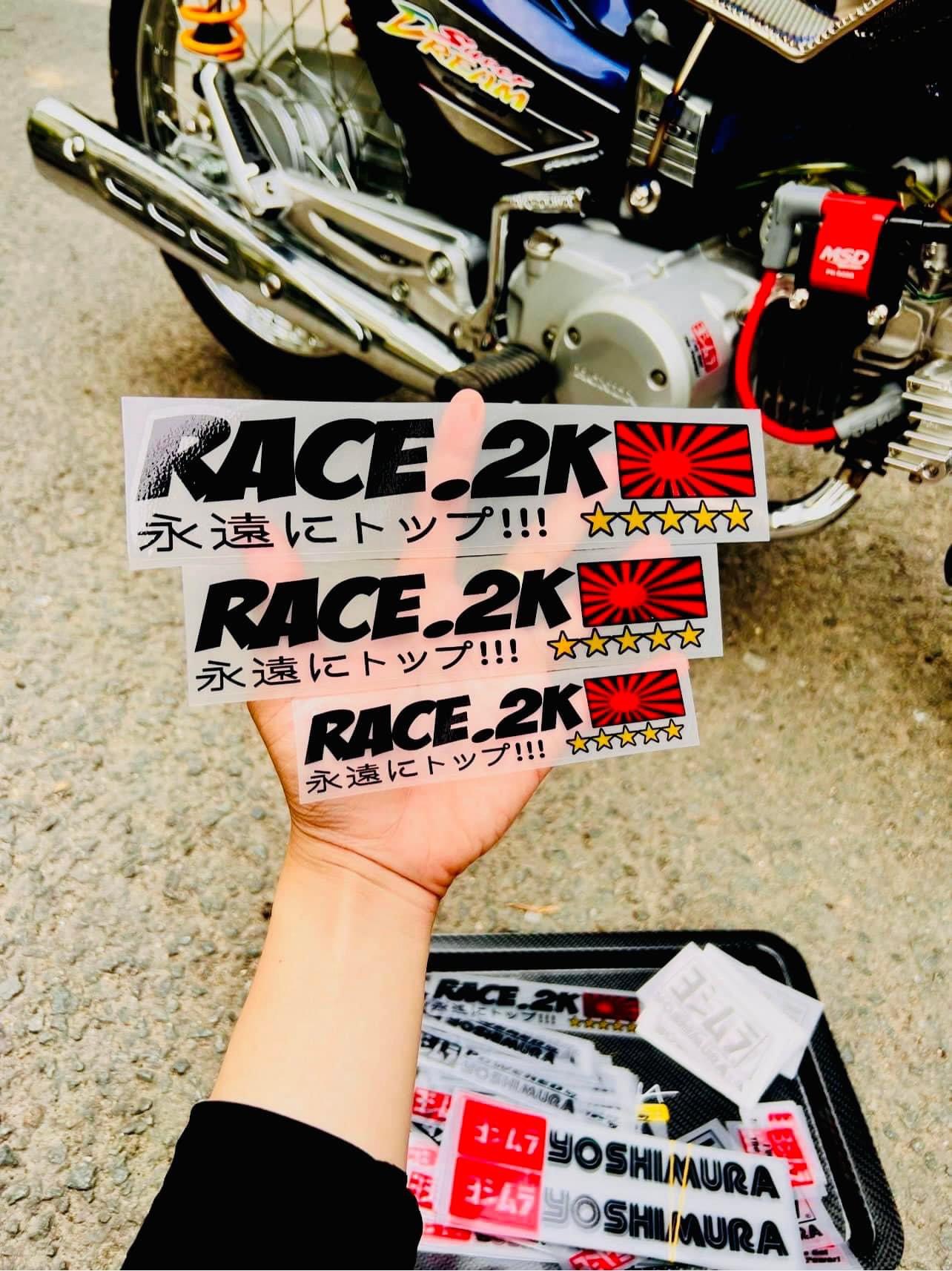 Cặp Tem Sticker RACE_2k - Decal Nhật Bản | IN TRONG