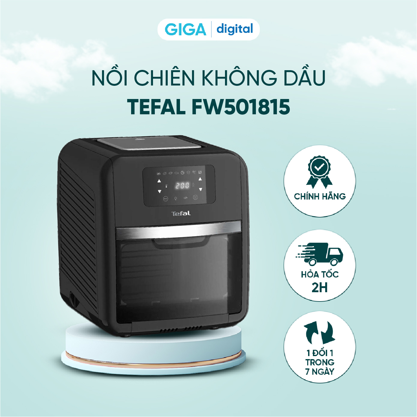 Nồi chiên không dầu tefal fw501815 - dung tích 11l - công suất 2050w - bh 12 tháng