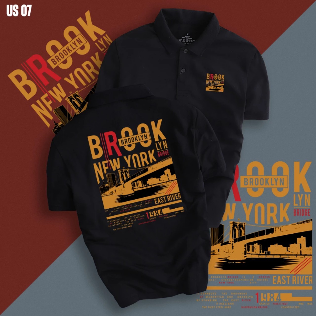 Áo thun cổ trụ cổ bâu BROOK (VẢI DA CÁ) - AOTHUNSN