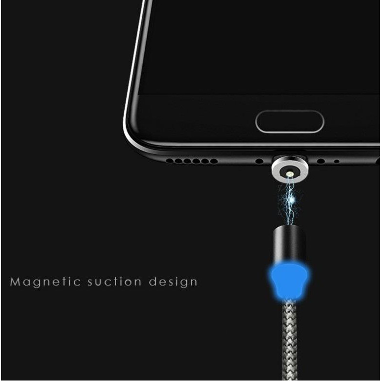 Cáp Sạc Nam Châm Tròn Xoay 360 Độ chân sạc Micro, Iphone, Type-C