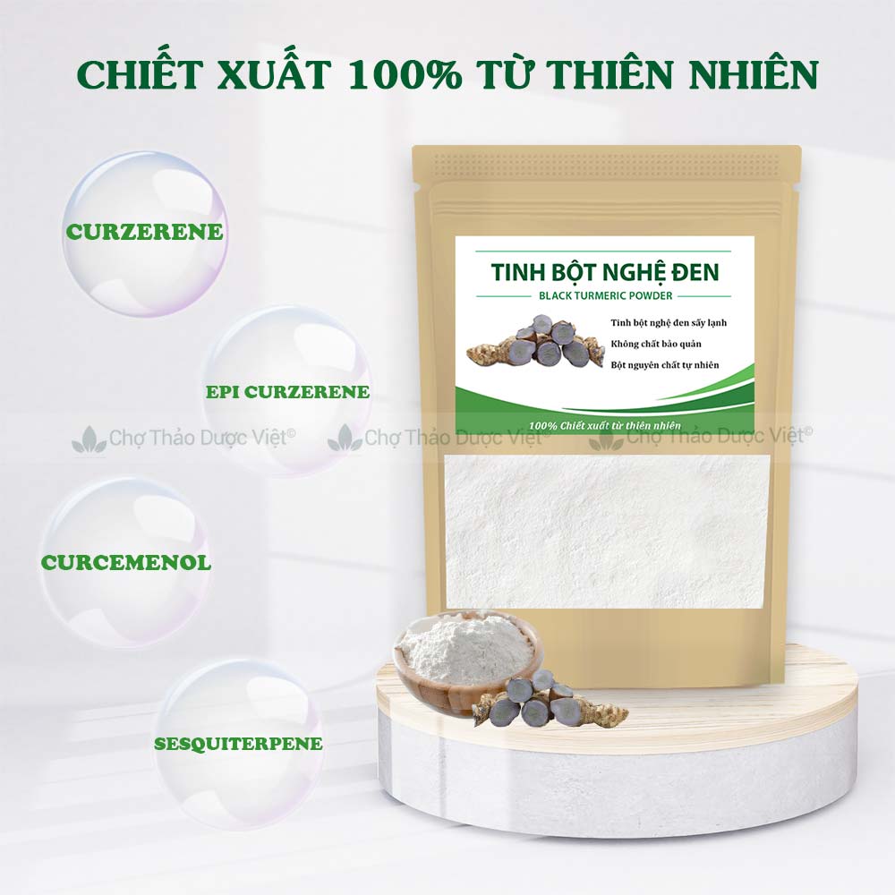 1Kg Tinh Bột Nghệ Đen Nguyên Chất Nhà Làm