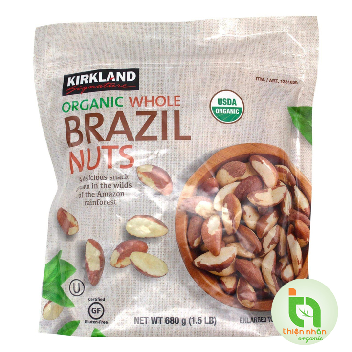 Hạt quả hạch hữu cơ Kirkland Signature 680g Organic Whole Brazil Nuts