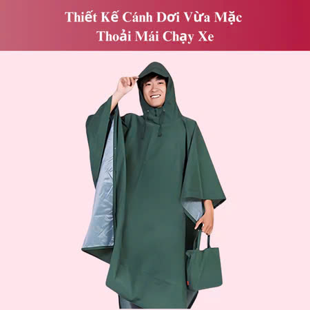Áo Mưa Cánh Dơi Cao Cấp Màu