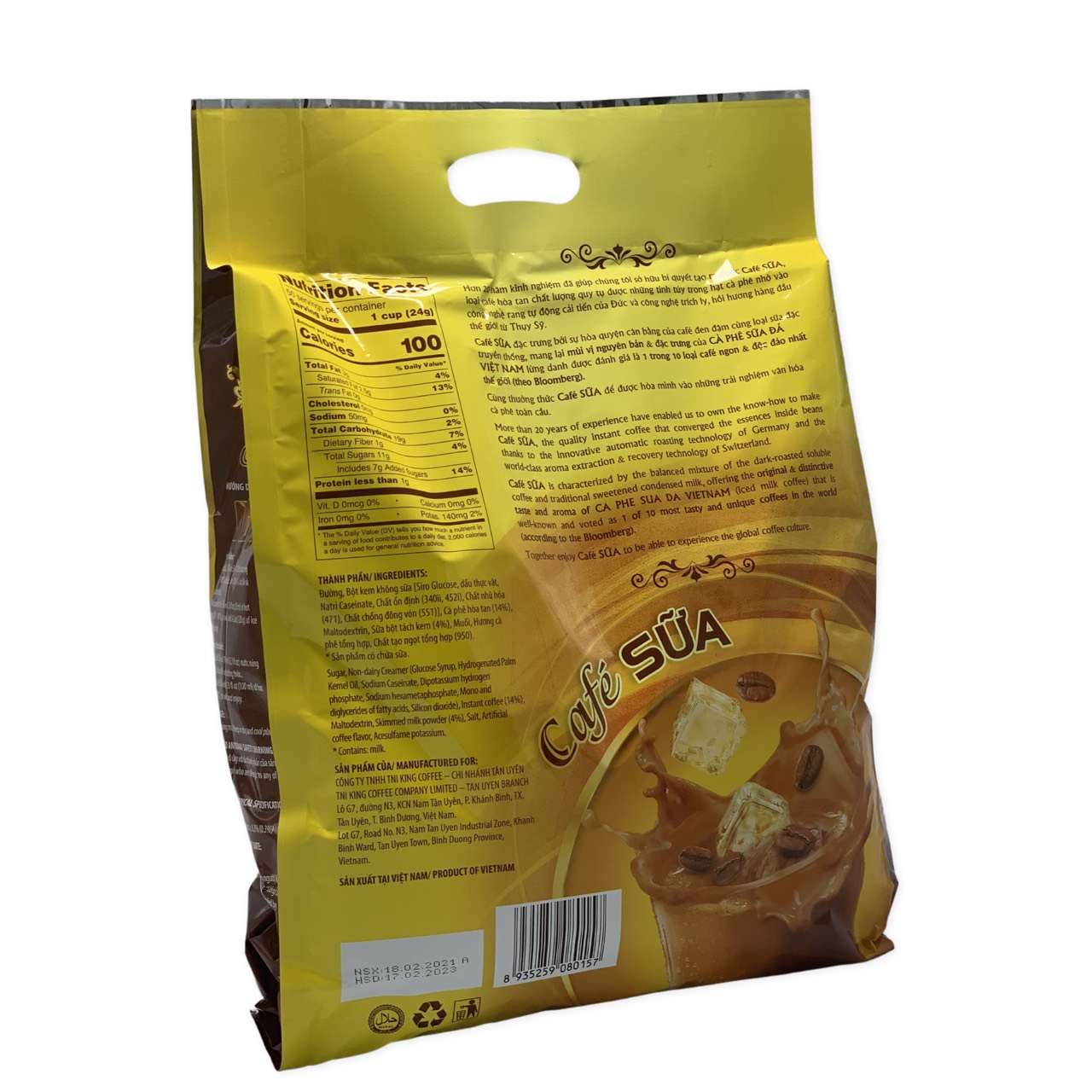 (02 GÓI NHỎ) Cà phê Sữa King Coffee( 20gam/Gói) - Cà phê hòa tan 3in1 King Coffee