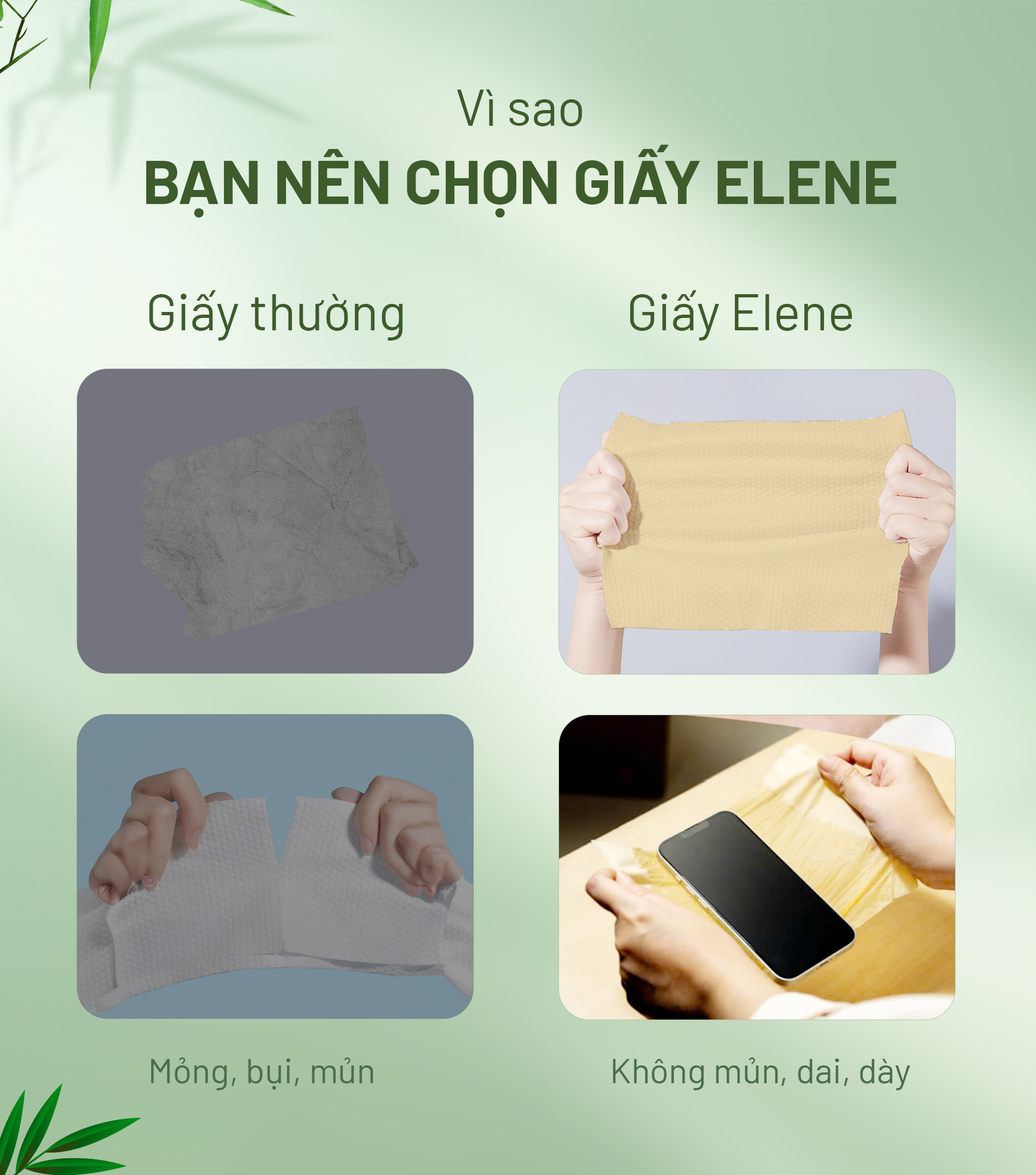 Thùng 30 Gói Giấy Ăn Gấu Trúc Than Tre Elene Bamboo 100 Tờ - 3 Lớp🎋Giấy Bột Tre🎋Giấy Rút Đa Năng🎋