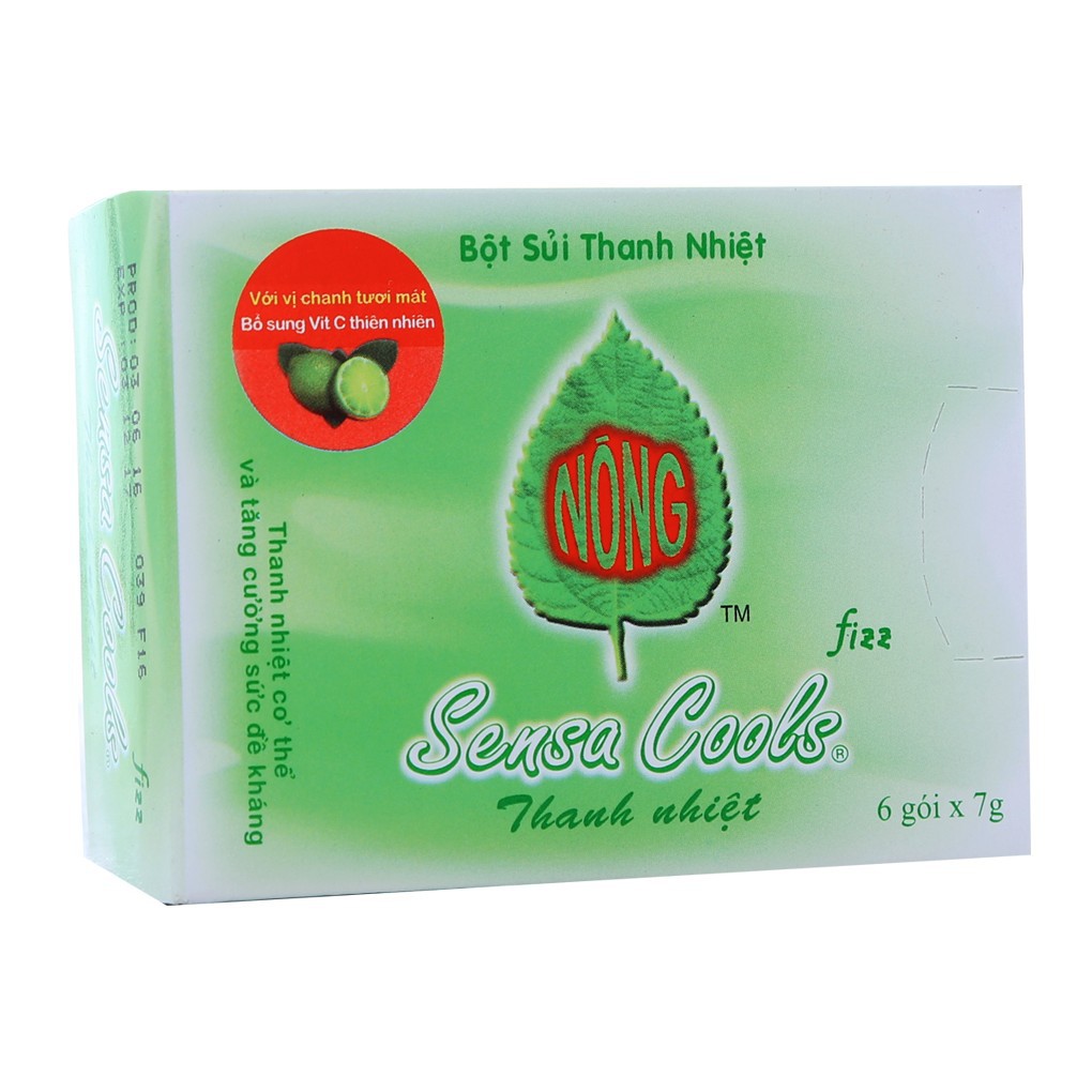 Bột Sủi Thanh Nhiệt Sensacool (Hộp 6 Gói)