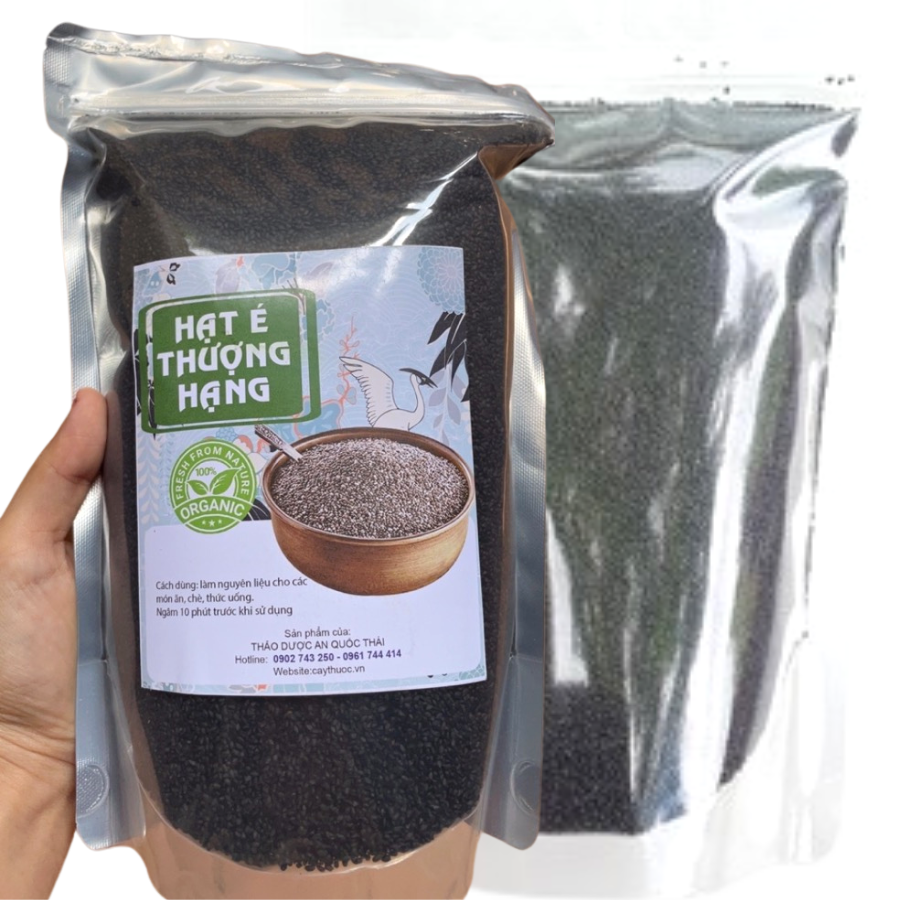 1kg hạt é phan rang loại sạch, hạt é thiên nhiên nguyên chất 100% pha nước uống giảm cân, giải khát